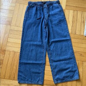 Banana Republic Blue Wide-Leg Denim Pants